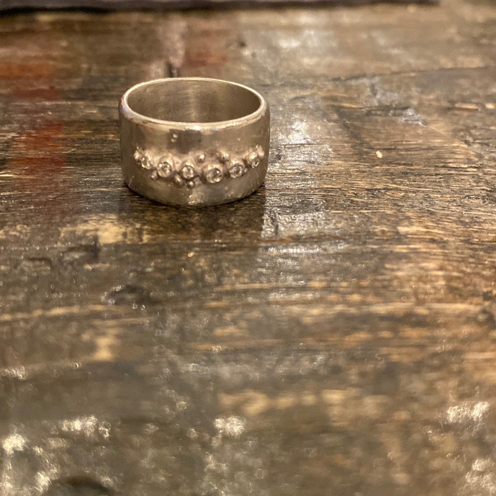 Sterling Silver and Diamond Ring